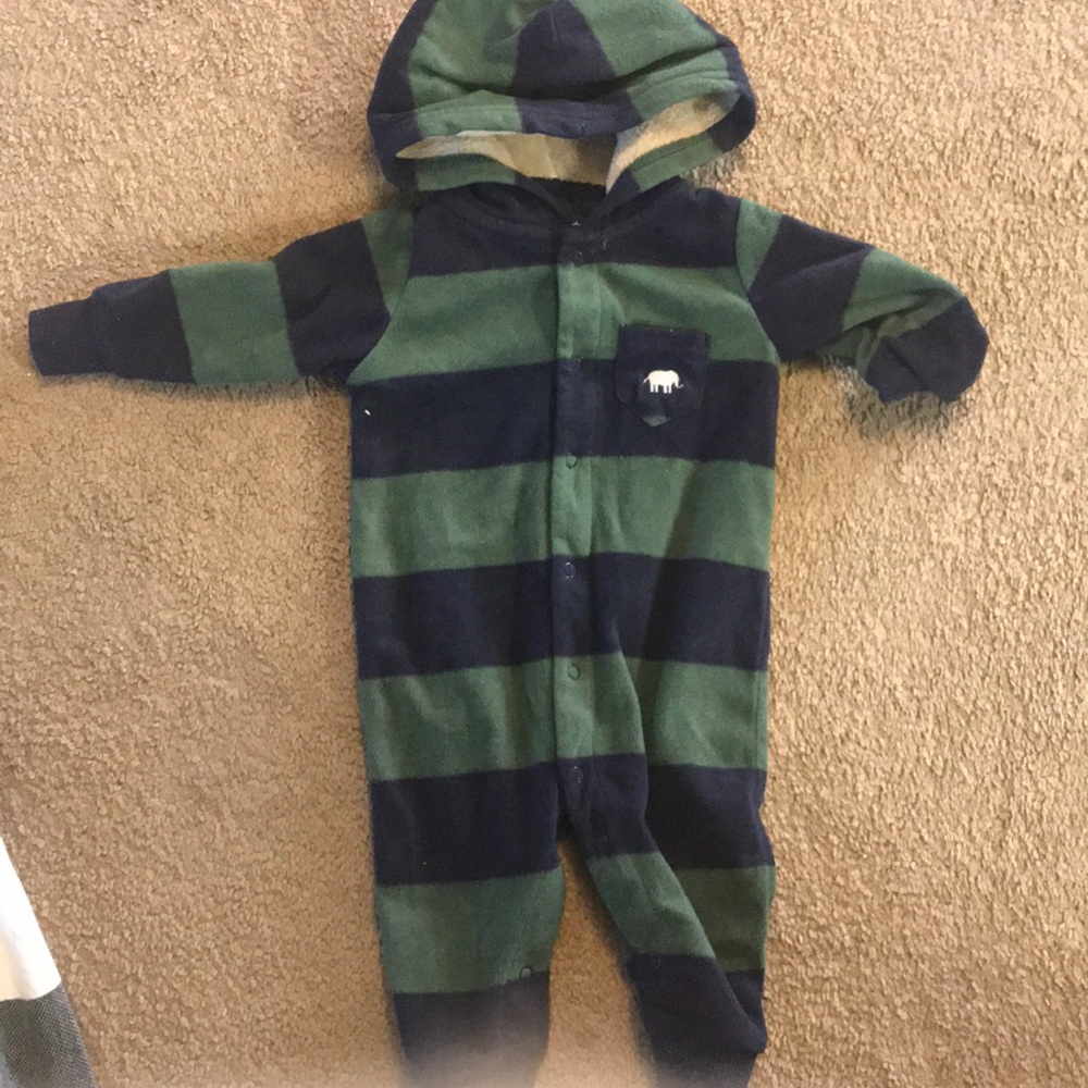 Carter’s striped hoodie onesie